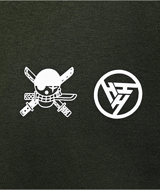 Hypland x One Piece Zoro Flame Green T-Shirt | Zumiez