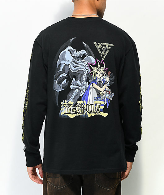 Hypland x Yu-Gi-Oh Summon Skull camiseta de manga larga negra 