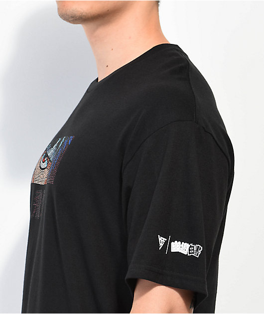 Hypland x Yu Yu Hakusho Heie Eyes Black Rhinestone T-Shirt