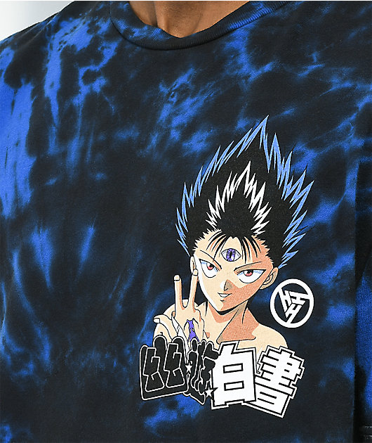 Hypland x Yu Yu Hakusho Hiei Hypnosis Blue & Black Tie Dye T-Shirt