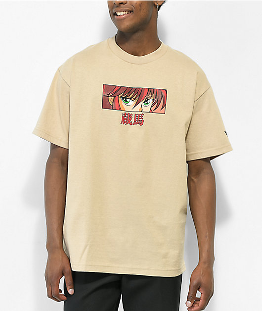 Yu-tan Hypland x Yu Yu Hakusho Kurama Eyes Tan T-Shirt | Zumiez