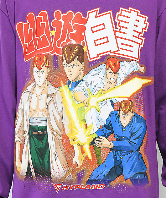 Hypland x Yu Yu Hakusho Kuwabara Purple Long Sleeve T-Shirt 