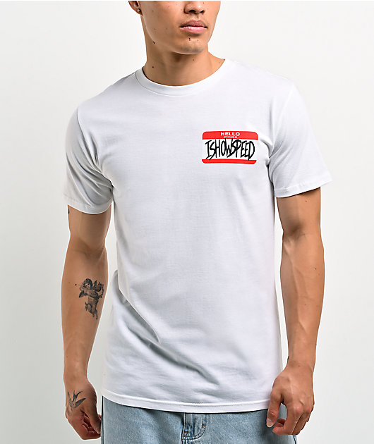 IShowSpeed My Name Is White T-Shirt