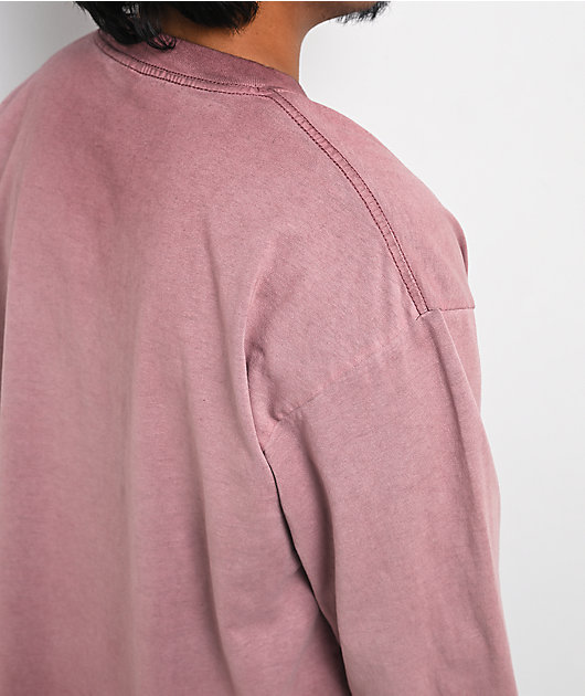 ITA Blush Red Oil Wash Long Sleeve T-Shirt