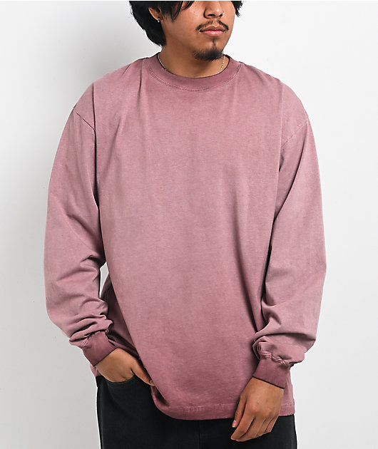ITA Blush Red Oil Wash Long Sleeve T-Shirt