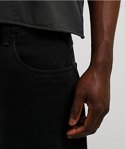 ITA Eon Distressed Black Wash Crop T-Shirt