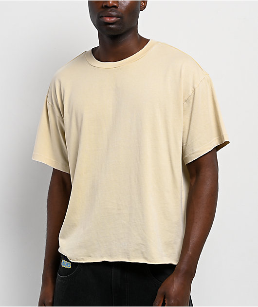 ITA Eon Distressed Sand Wash Crop T-Shirt
