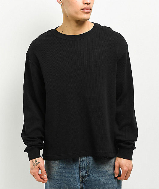 ITA Flux Black Thermal Long Sleeve Boxy T-Shirt | Zumiez