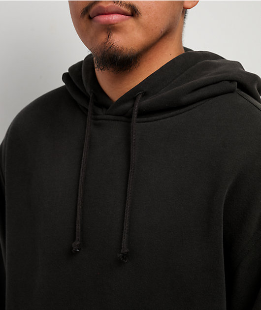 ITA Fractal Black Wash Crop Hoodie