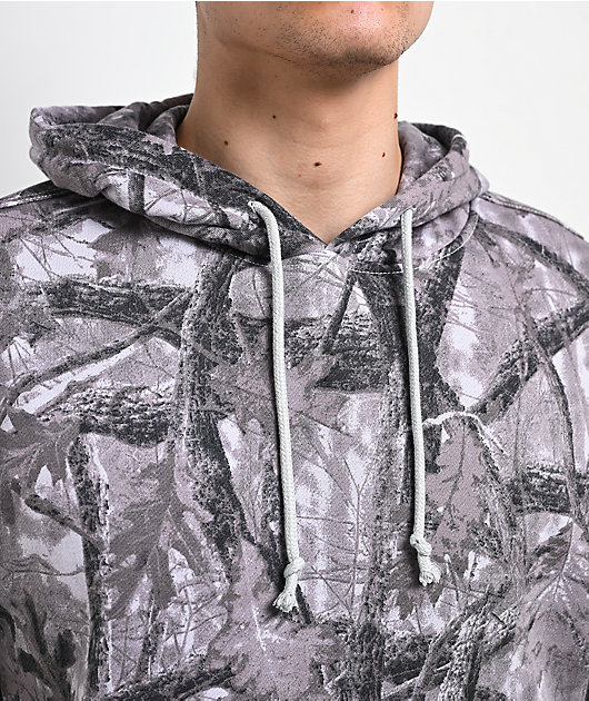 ITA Fractal Grey Camo Crop Hoodie