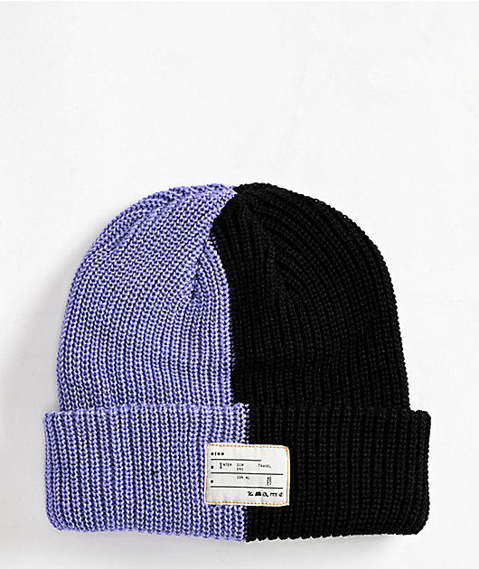 ITA Fusion Split Purple & Black Beanie | Zumiez