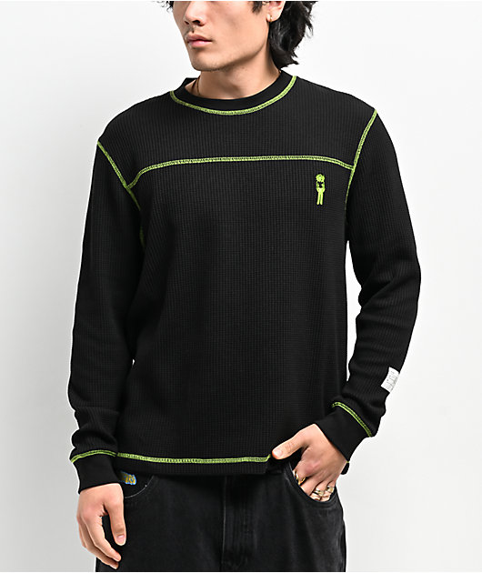 トップス jentlouis Thermal Zip Long SleeveT-shirt ITA Joule Black Thermal Long Sleeve T-Shirt | Zumiez