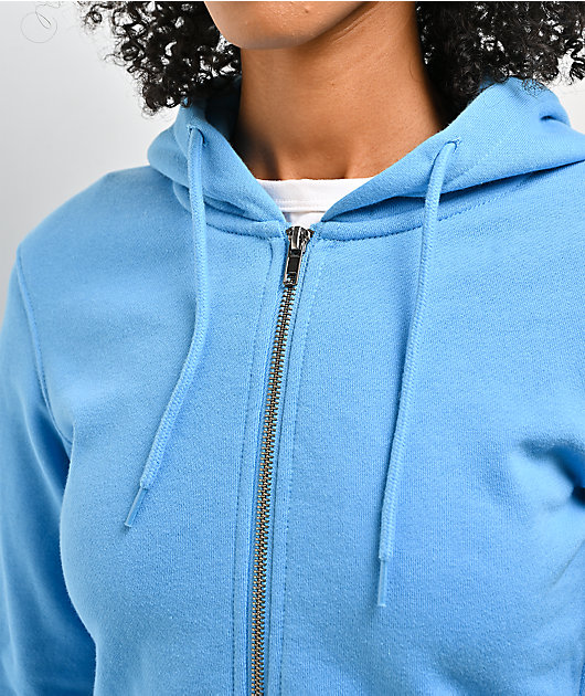 ITA Nova Blue Crop Zip Hoodie