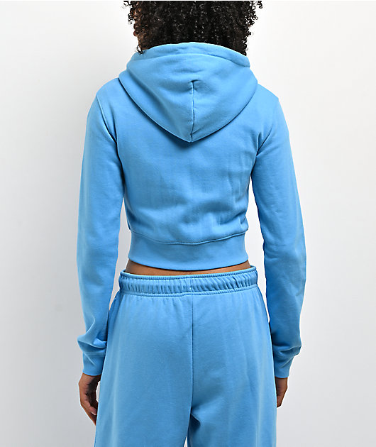ITA Nova Blue Crop Zip Hoodie