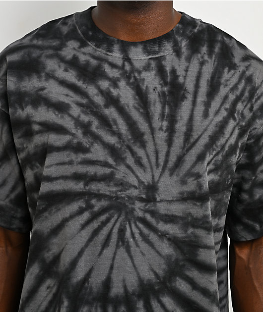 ITA Portal Black & Grey Tie Dye Boxy T-Shirt