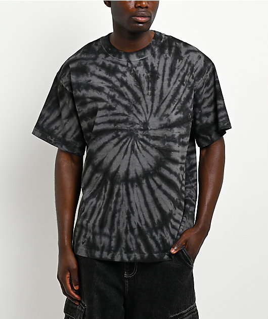 ITA Portal Black & Grey Tie Dye Boxy T-Shirt