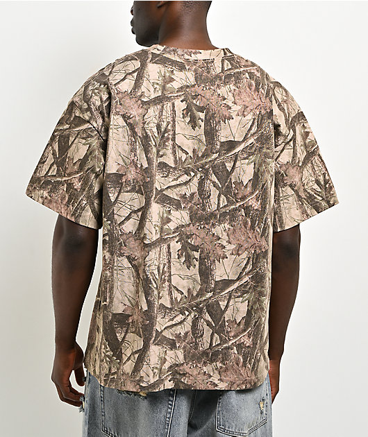 ITA Portal Wood Natural Wash Camo Boxy T-Shirt