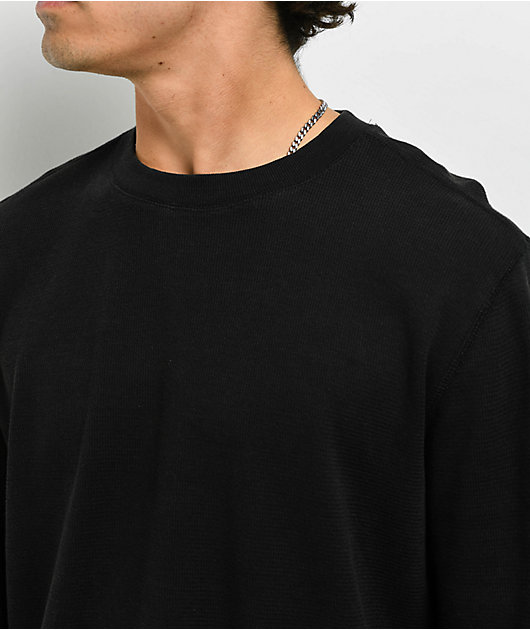 ITA Rift Vintage Black Thermal Long Sleeve Slim T-Shirt | Zumiez