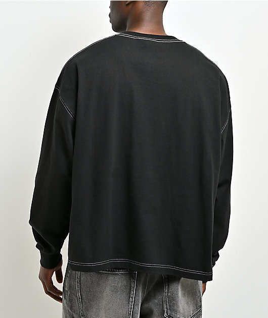 ITA Titan Black Oversized Long Sleeve T-Shirt