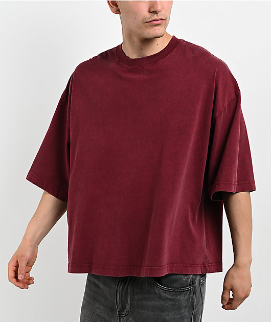 ITA Titan Vintage Maroon Oversized T-Shirt