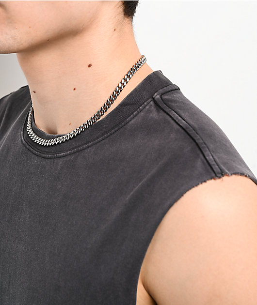 ITA Vex Black Wash Distressed Tank Top