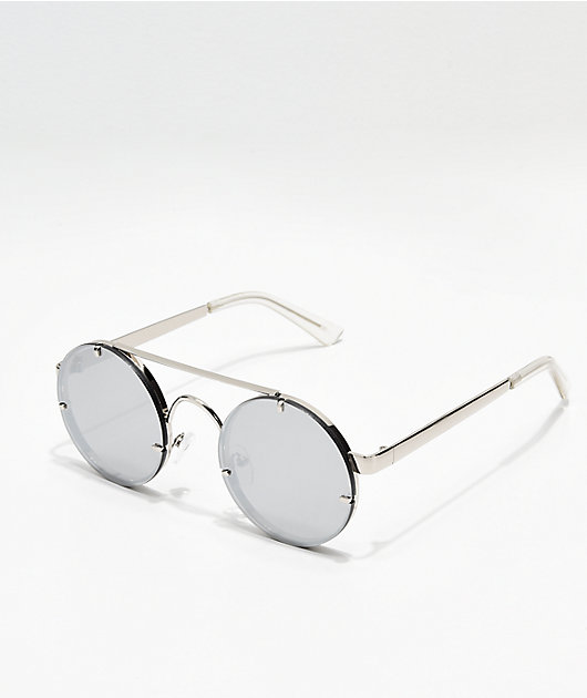 silver round sunglasses