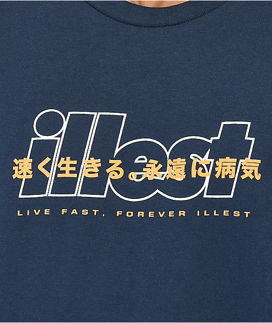 Illest Live Fast Navy T-Shirt
