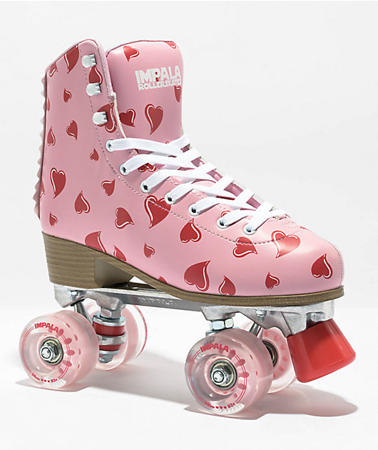 Impala Falling Hearts Pink Roller Skates
