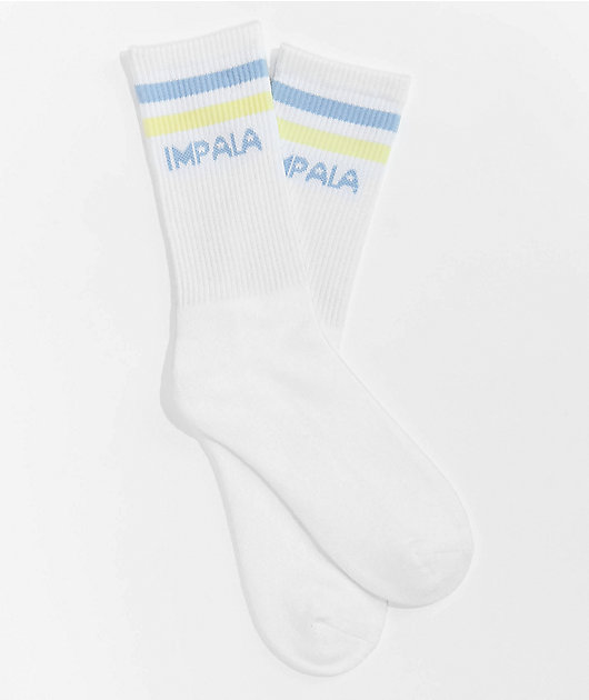 Impala Pastel Stripe 3 Pack Crew Socks