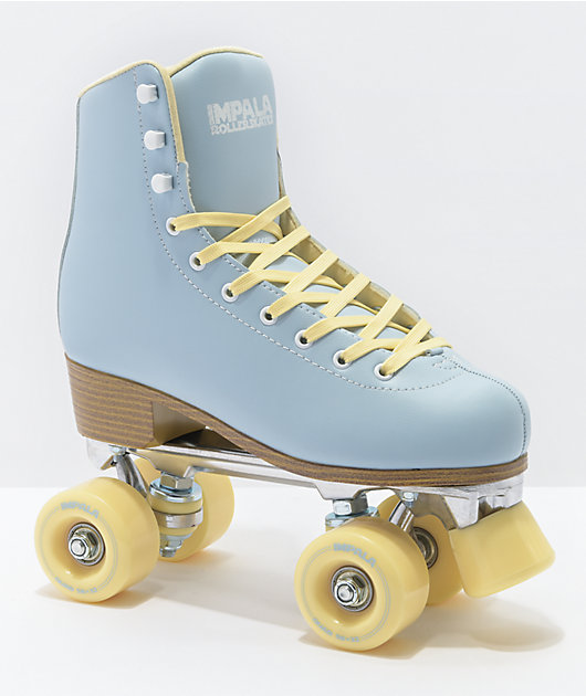 WomensSky Blue / Yellow Impala Quad Roller SkatesVegan Size: 7 