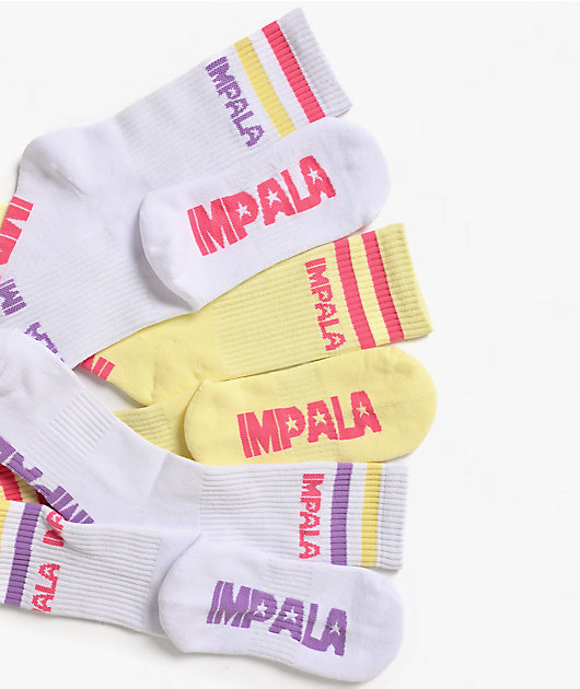 Impala Stripe 3 Pack Crew Socks
