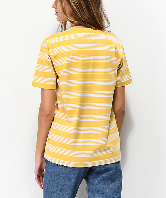 yellow striped t shirt women