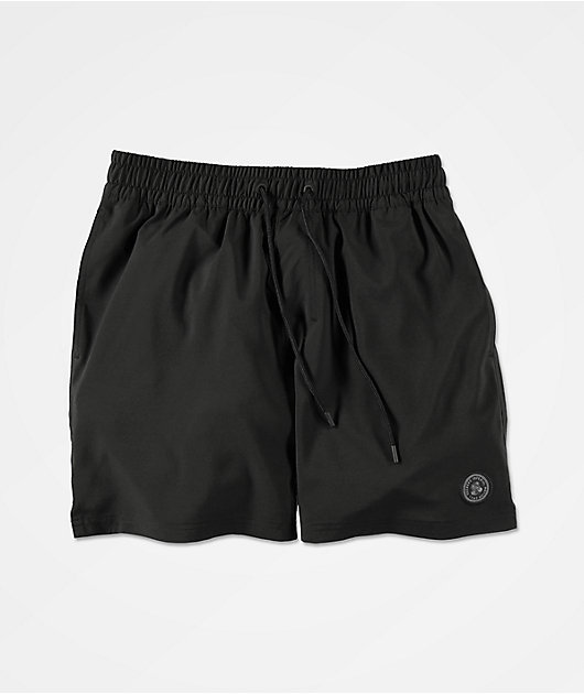 black shorts elastic waist