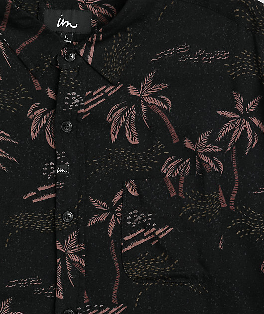 Imperial Motion Vacay Black Short Sleeve Button Up Shirt