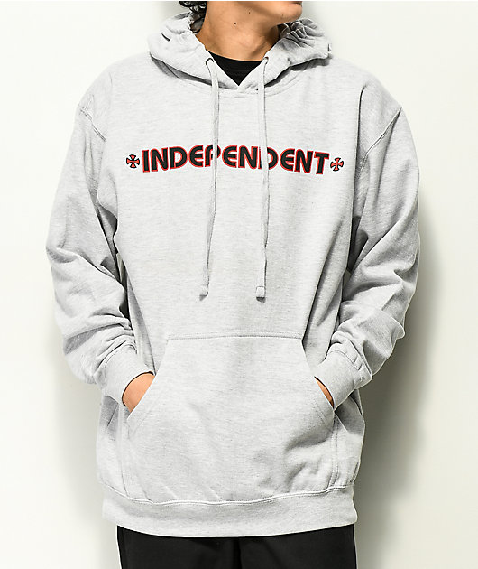 Independent Bar/Cross Pullover Hooded L/S Mens Sweatshirt 