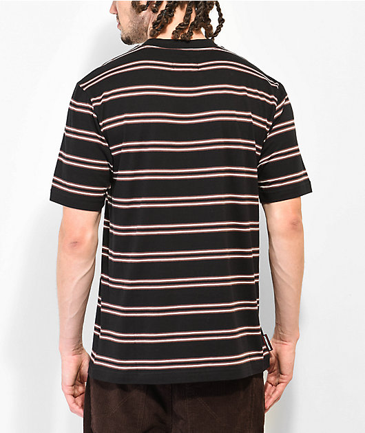 Independent Decker Black Brown Stripe T Shirt