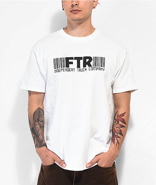 White T-Shirt Independent | Barcode FTR Zumiez