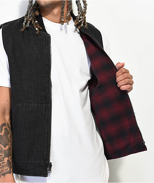 Independent Halstead Black & Plaid Vest