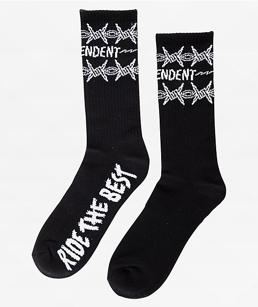 Independent Notebook Black Crew Socks