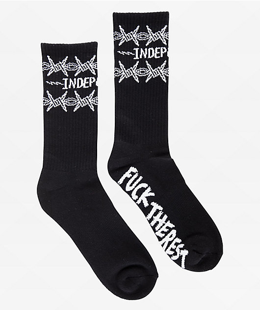Independent Notebook Black Crew Socks