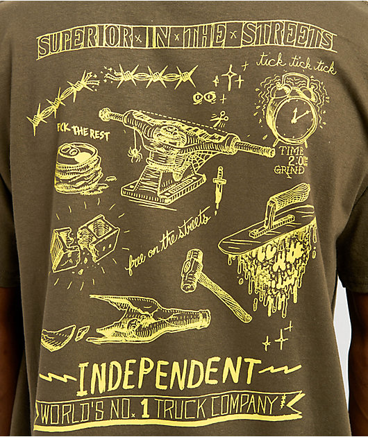 トップス INDEPENDENT Print Tee Independent Notebook Green T-Shirt | Zumiez