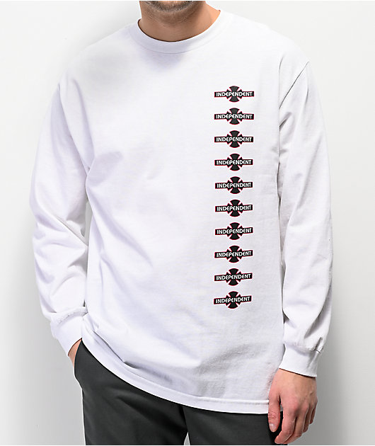 white graphic long sleeve