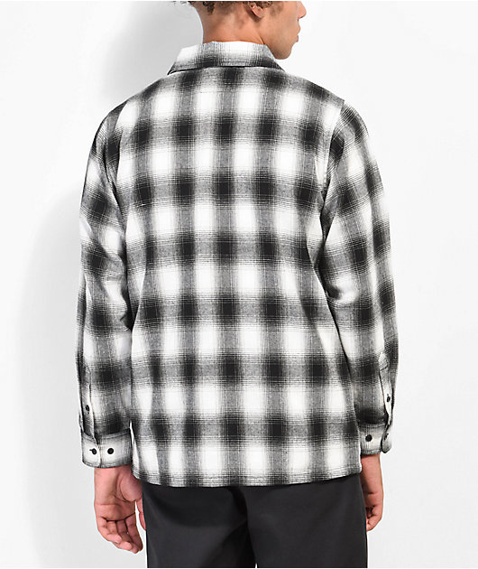 Regular Fit Flannel shirt - White/Black - Men