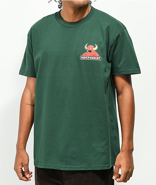 optocht Van toepassing Tijdreeksen Independent x Toy Machine Mash Up Dark Green T-Shirt