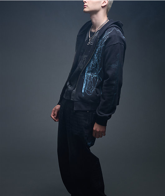 Insomnia Visuals Blade Black Wash Loose Fit Jeans