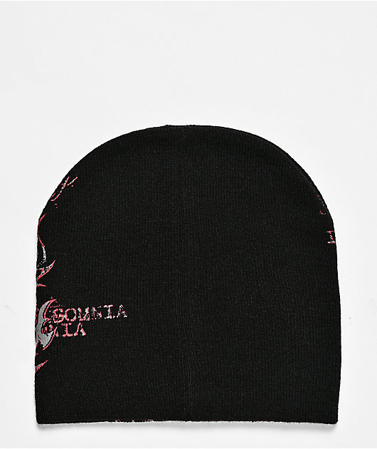 Insomnia Visuals Blast Rhinestone Black Skully Beanie