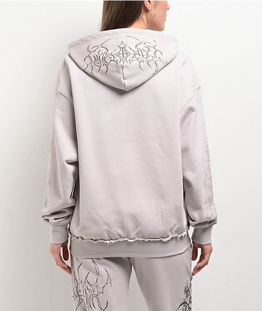 Insomnia Visuals Cathedral Grey Zip Hoodie