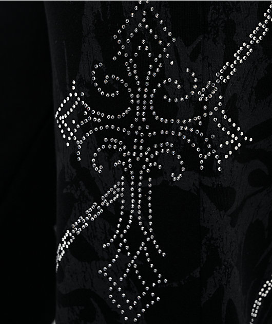 Insomnia Visuals Chains Rhinestone Black Sweatpants