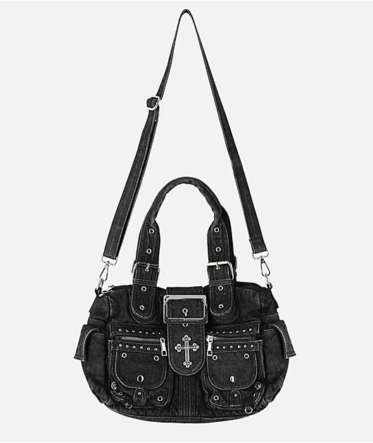 Insomnia Visuals Cross Black Handbag