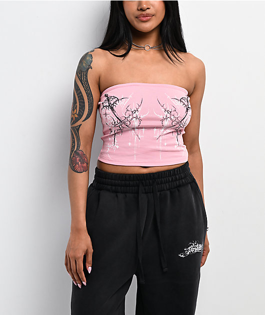 Insomnia Visuals Dagger Pink Tube Top